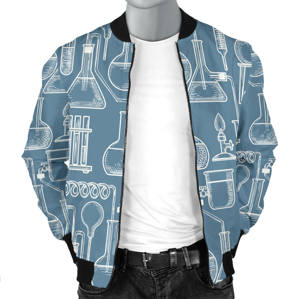 Chemical Pattern Print Design 05 Men Bomber Jacket