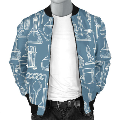 Chemical Pattern Print Design 05 Men Bomber Jacket