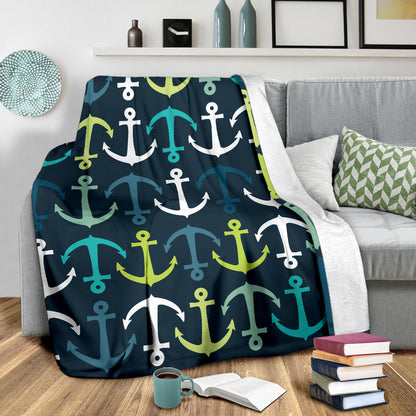 Anchor Pattern Print Design 03 Premium Blanket