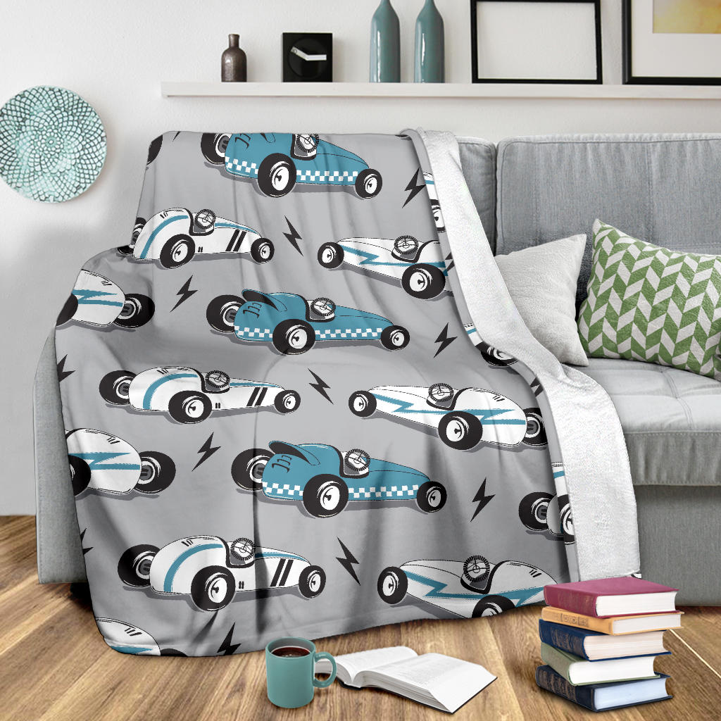 Racing Vintage Pattern Print Design A02 Premium Blanket