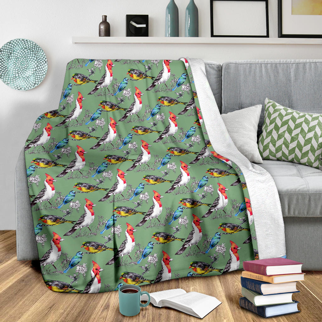 Birds Pattern Print Design 07 Premium Blanket