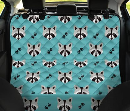 Raccoon Pattern Print Design A01 Rear Dog Car Seat Cover Hammock