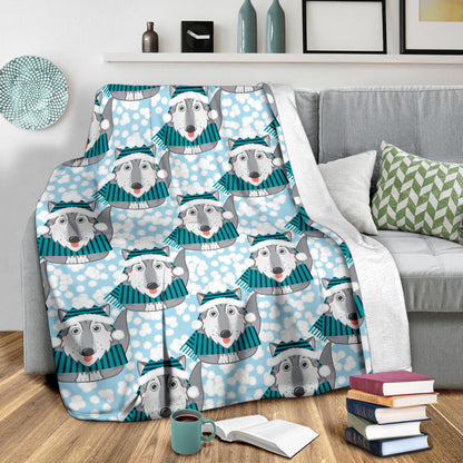 Alaskan Malamute Pattern Print Design 01 Premium Blanket