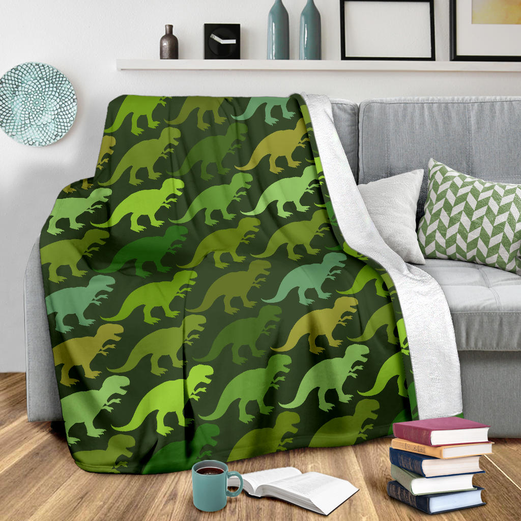 T Rex Pattern Print Design A03 Premium Blanket