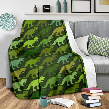T Rex Pattern Print Design A03 Premium Blanket
