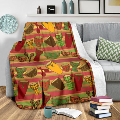 Percussion Pattern Print Design 01 Premium Blanket
