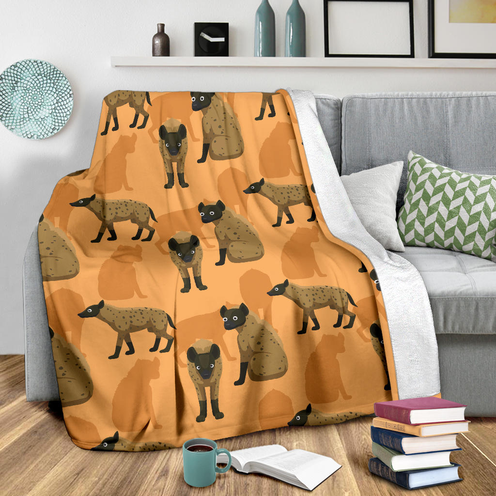 Hyena Pattern Print Design 01 Premium Blanket