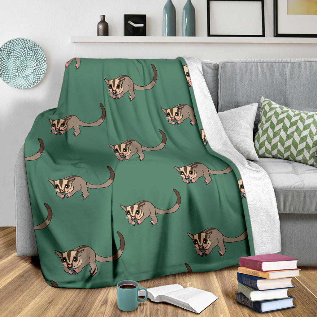 Sugar Glider Pattern Print Design 01 Premium Blanket