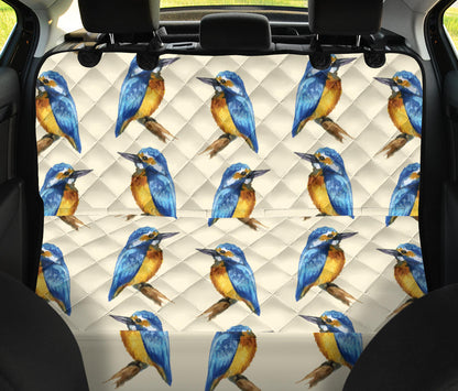 Kingfisher Pattern Print Design 01 Rear Dog Car Seat Cover Hammock