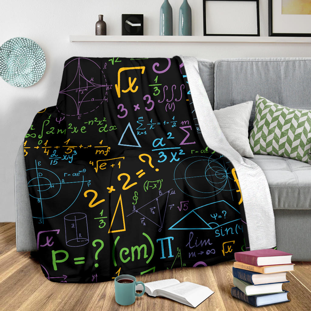 Math Pattern Print Design 03 Premium Blanket