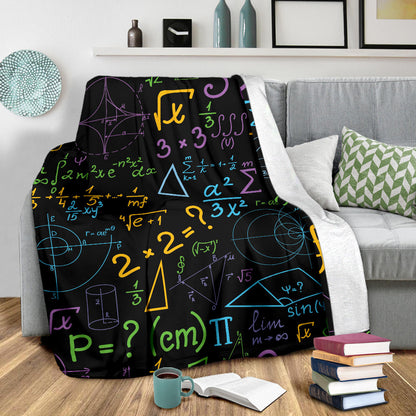 Math Pattern Print Design 03 Premium Blanket