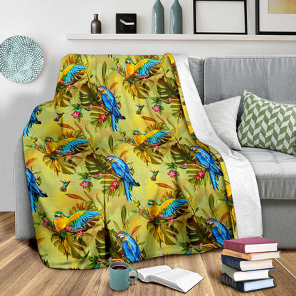 Parrot Pattern Print Design A02 Premium Blanket