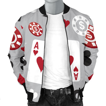 Casino Pattern Print Design 01 Men Bomber Jacket