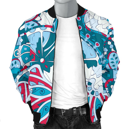 Funky Retro Pattern Print Design A05 Men Bomber Jacket