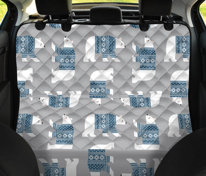 Polar Bear Pattern Print Design A03 Rear Dog Car Seat Cover Hammock