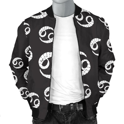 Cancer Zodiac Pattern Print Design 02 Men Bomber Jacket