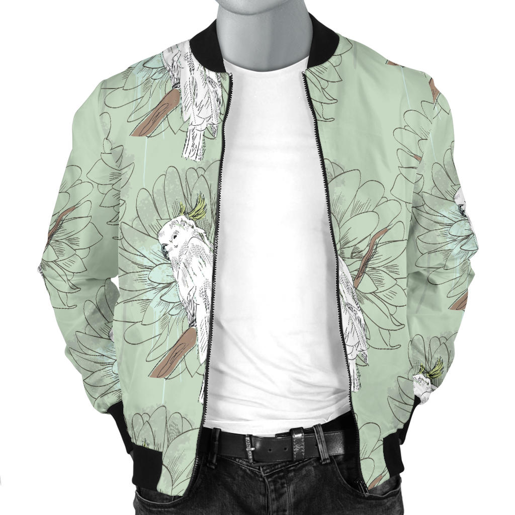 Cockatiel Pattern Print Design 01 Men Bomber Jacket