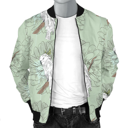 Cockatiel Pattern Print Design 01 Men Bomber Jacket
