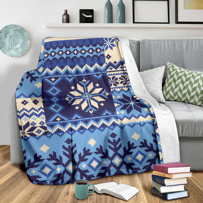 Nordic Pattern Print Design A04 Premium Blanket