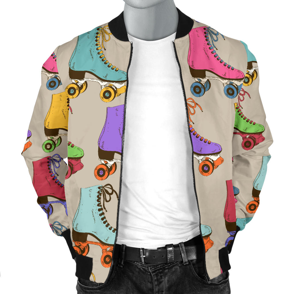 Roller skate Pattern Print Design A01 Men Bomber Jacket