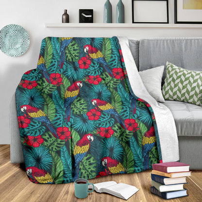 Parrot Pattern Print Design A05 Premium Blanket