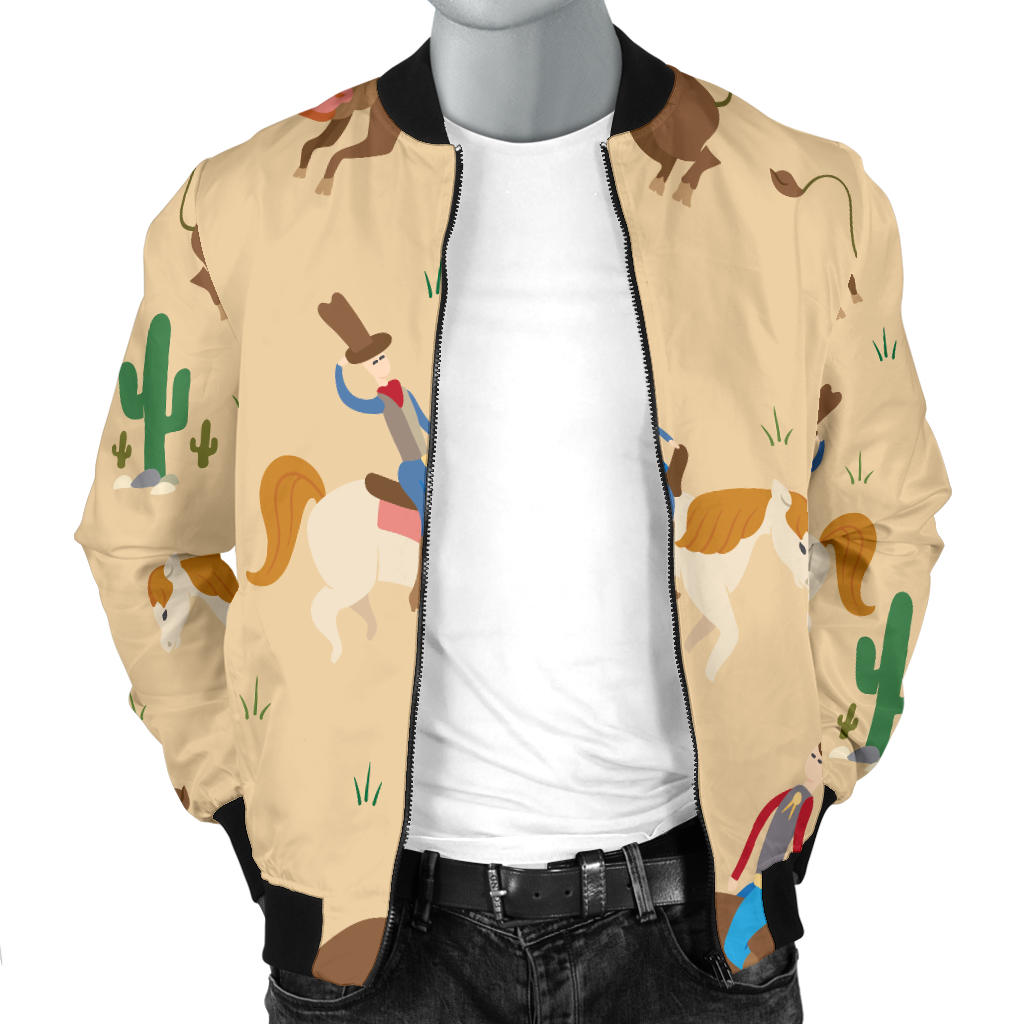 Rodeo Pattern Print Design A02 Men Bomber Jacket