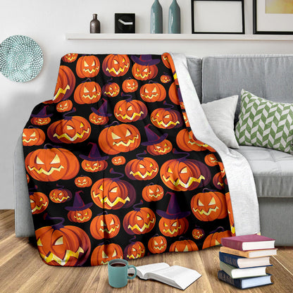 Halloween Pattern Print Design 04 Premium Blanket