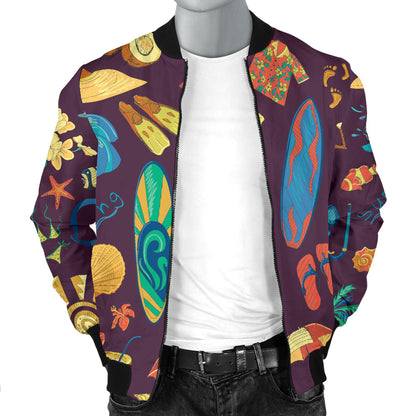 Aloha Hawaii Pattern Print Design 01 Men Bomber Jacket