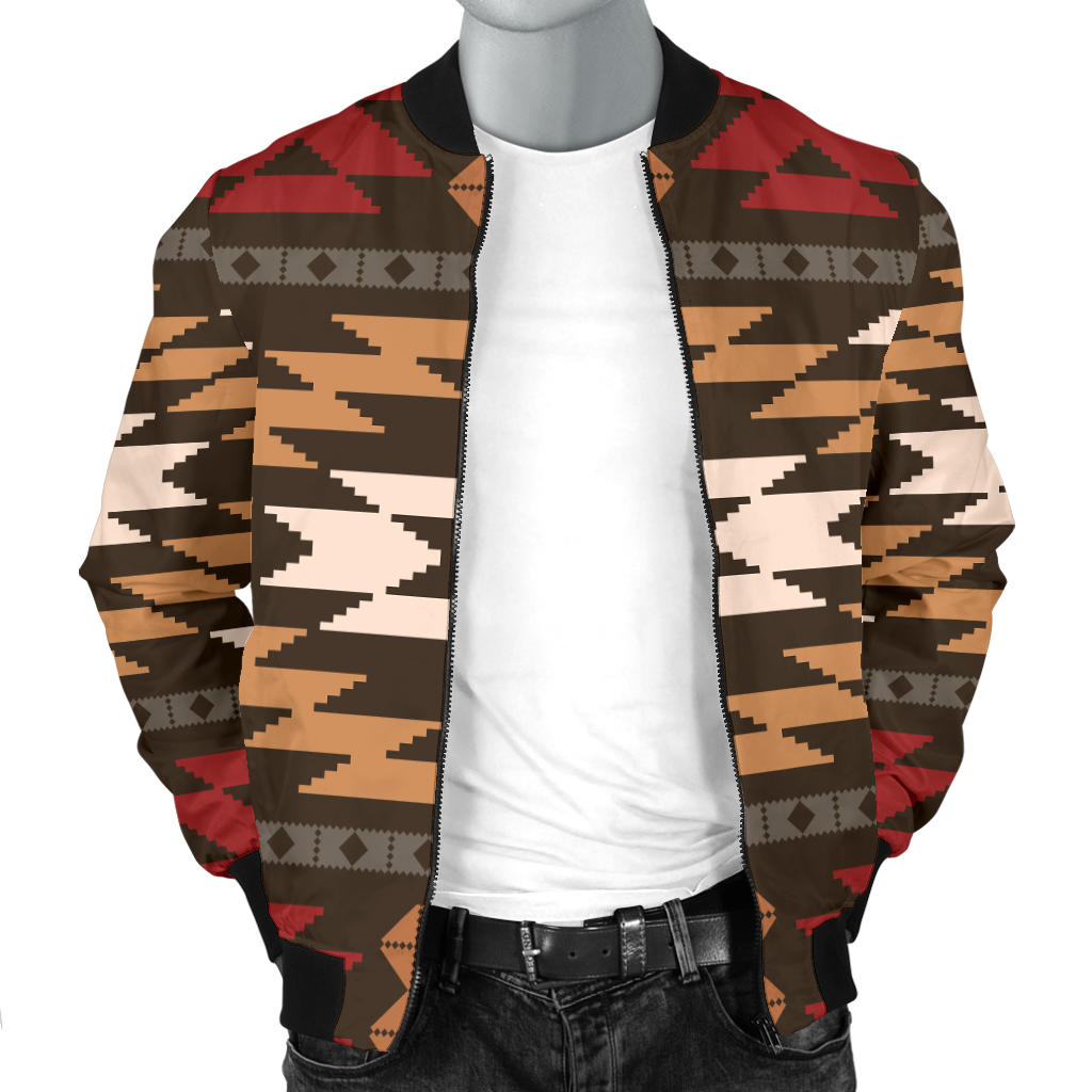 Native Pattern Print Design A02 Men Bomber Jacket
