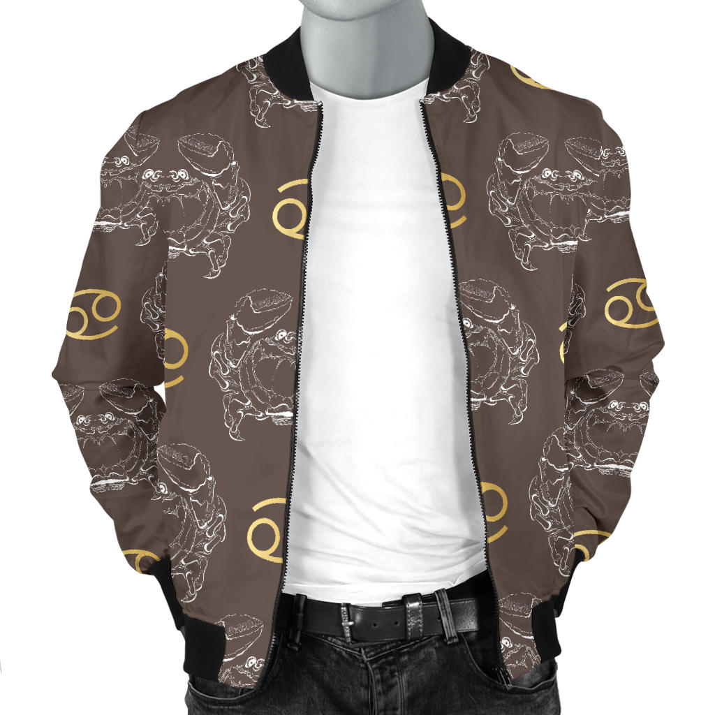 Cancer Zodiac Pattern Print Design 01 Men Bomber Jacket