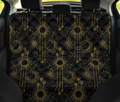 Moon Boho Style Pattern Print Design 01 Rear Dog Car Seat Cover Hammock