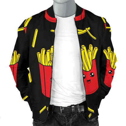 French Fried Pattern Print Design 03 Men Bomber Jacket