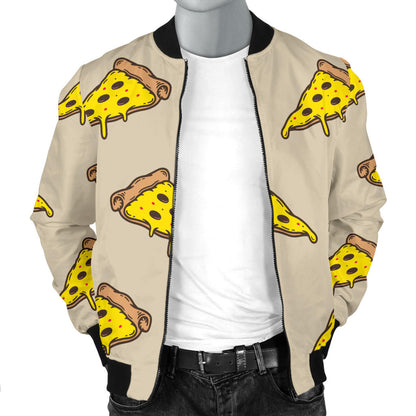 Pizza Pattern Print Design A04 Men Bomber Jacket