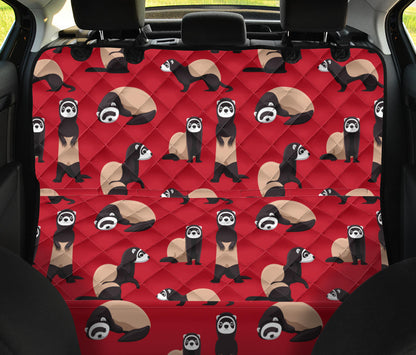 Ferret Pattern Print Design 02 Rear Dog Car Seat Cover Hammock
