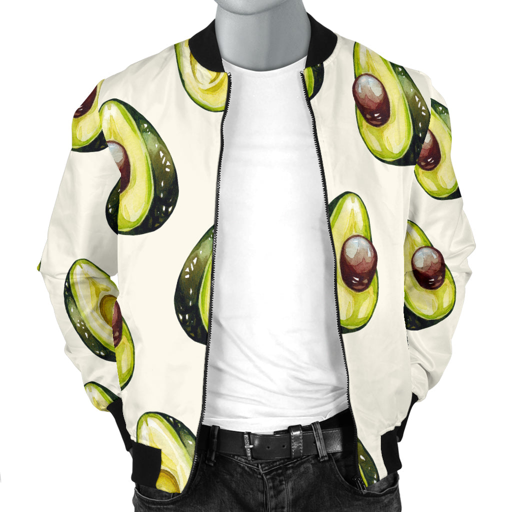 Avocado Pattern Print Design 01 Men Bomber Jacket