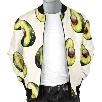 Avocado Pattern Print Design 01 Men Bomber Jacket
