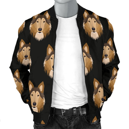 Collies Pattern Print Design 01 Men Bomber Jacket