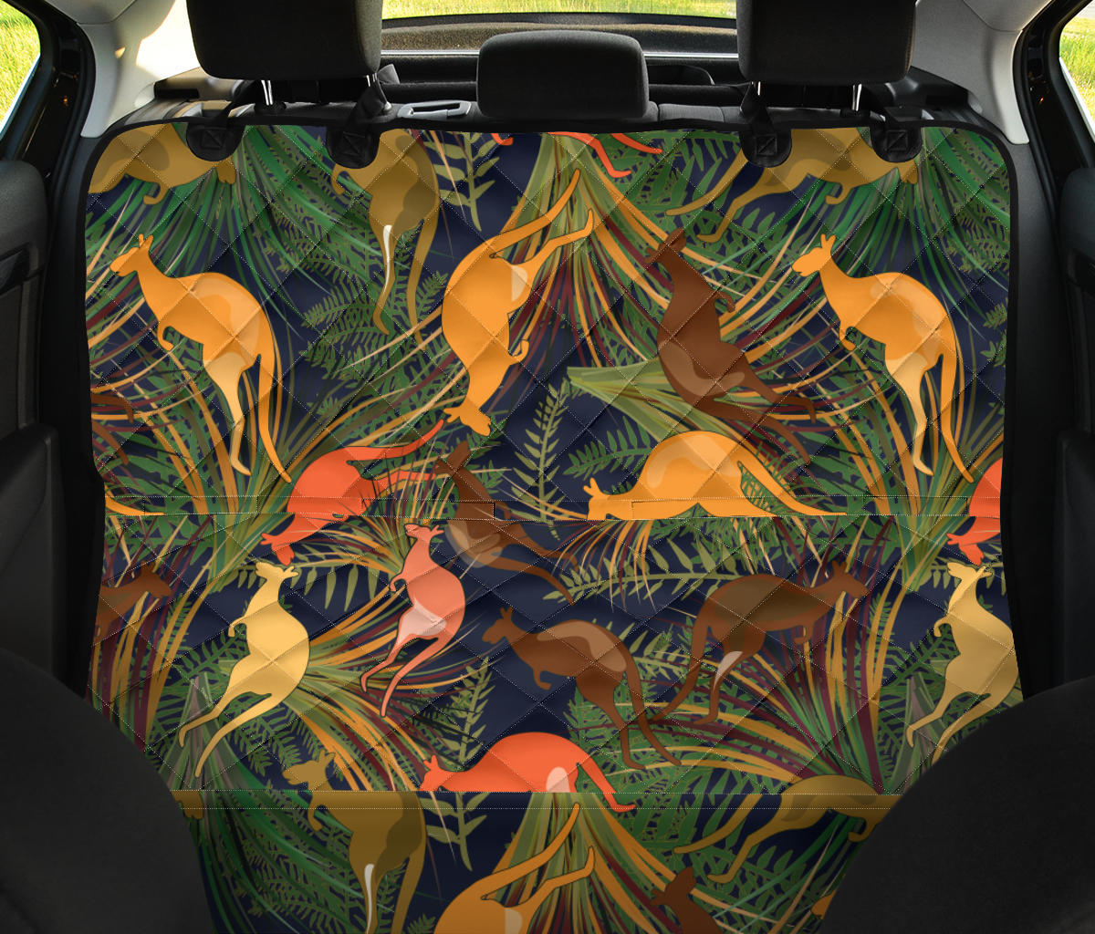 Kangaroos Pattern Print Design 07 Rear Dog Car Seat Cover Hammock