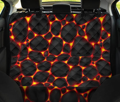 Lava Pattern Print Design 01 Rear Dog Car Seat Cover Hammock