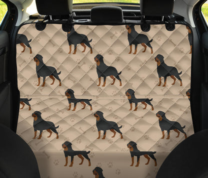 Rottweiler Pattern Print Design A01 Rear Dog Car Seat Cover Hammock