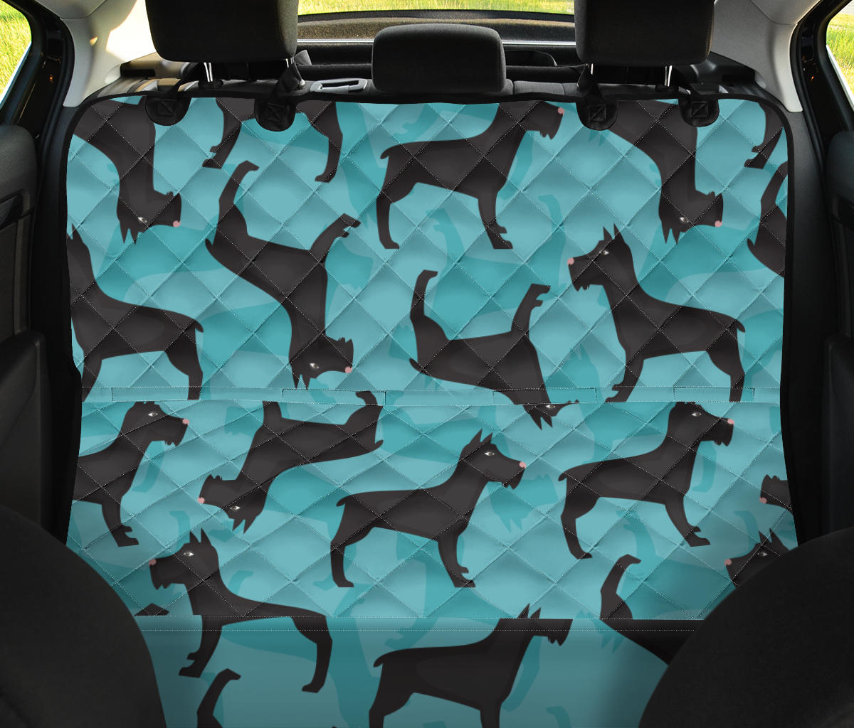 Schnauzers Pattern Print Design A01 Rear Dog Car Seat Cover Hammock