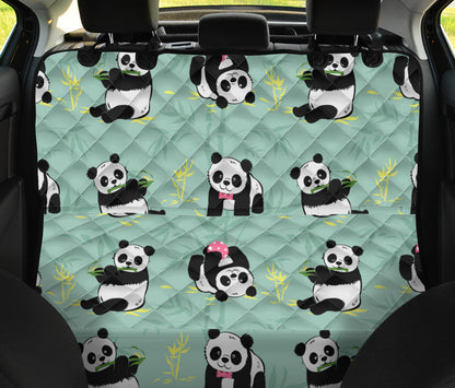 Panda Pattern Print Design A05 Rear Dog Car Seat Cover Hammock
