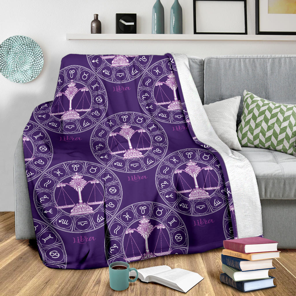 Libra Pattern Print Design 03 Premium Blanket