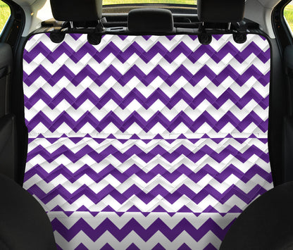 Chevron Purple Pattern Print Design 03 Rear Dog Car Seat Cover Hammock