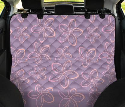 Plumeria Pattern Print Design A01 Rear Dog Car Seat Cover Hammock