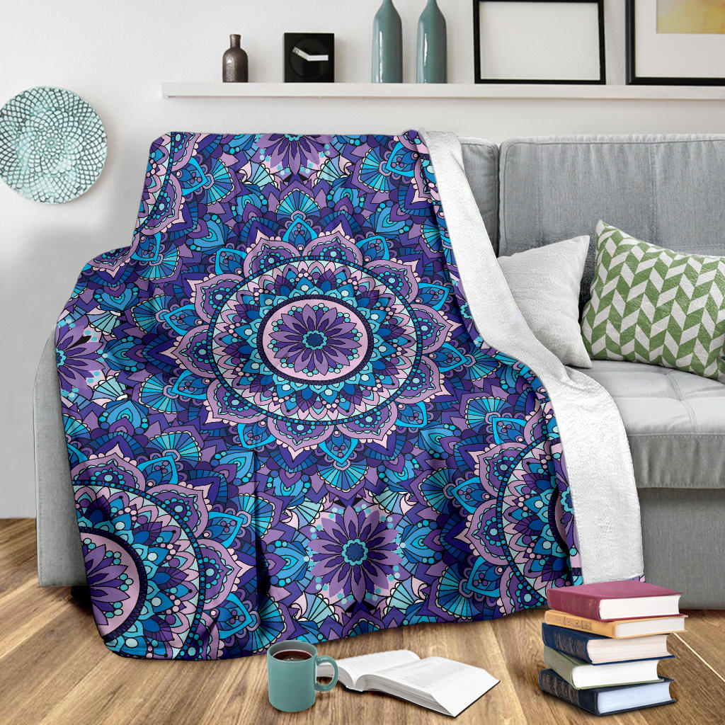 Mandala Pattern Print Design 04 Premium Blanket