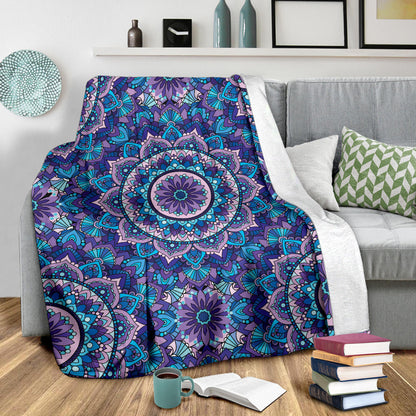 Mandala Pattern Print Design 04 Premium Blanket