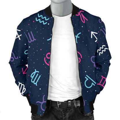 Constellation Pattern Print Design 04 Men Bomber Jacket