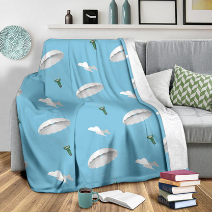 Paratrooper Pattern Print Design A02 Premium Blanket