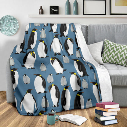 Penguin Pattern Print Design A03 Premium Blanket